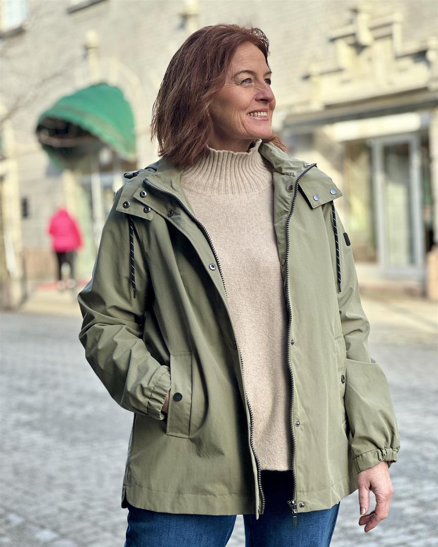 Regn parka m hette recycled