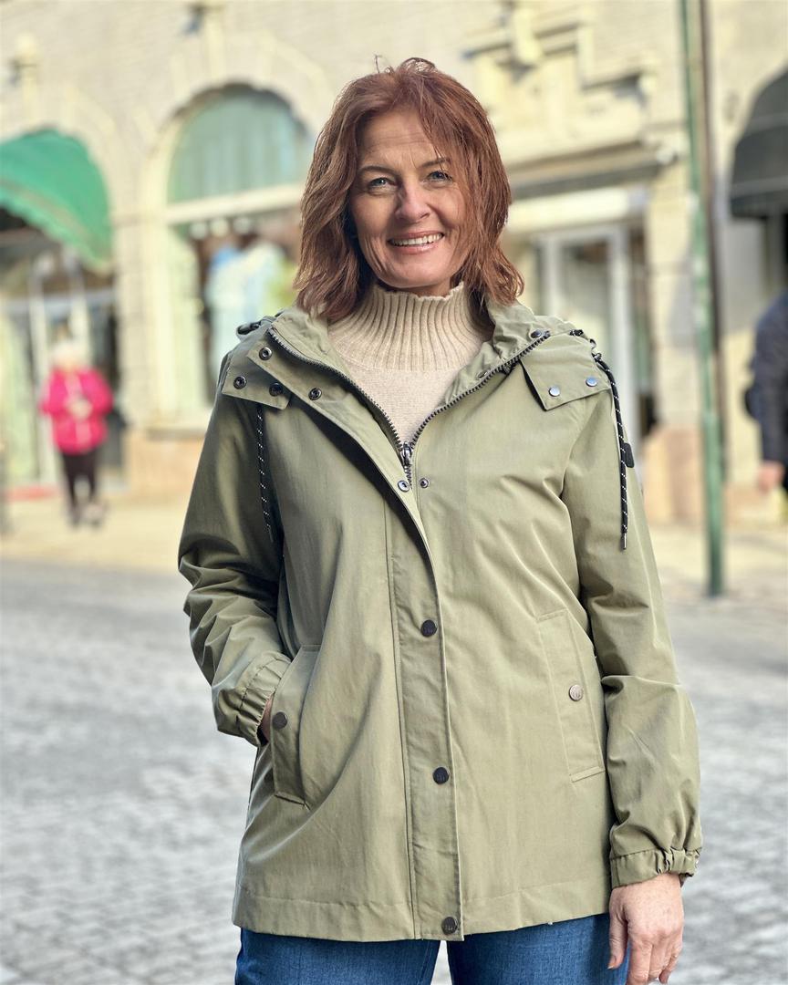 Regn parka m hette recycled