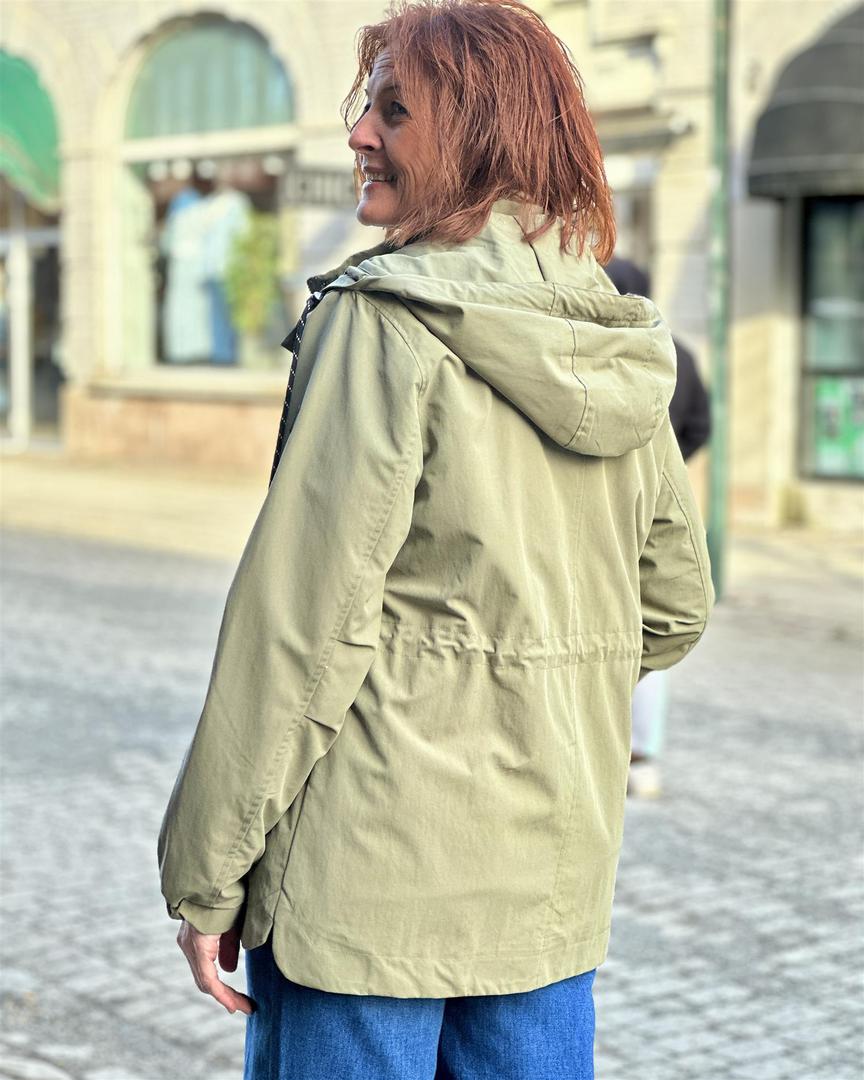 Regn parka m hette recycled