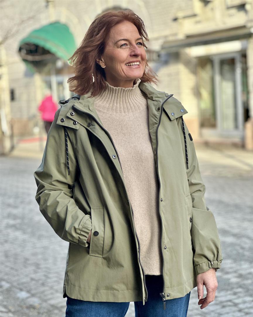 Regn parka m hette recycled