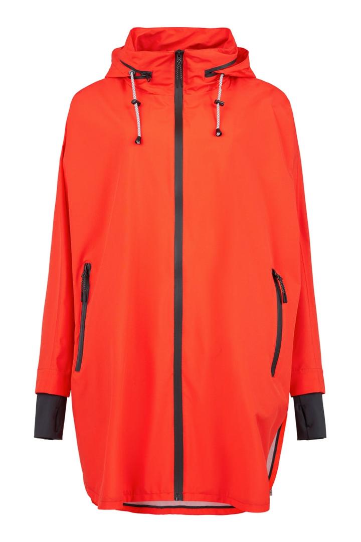 Regnjakke m hette oversized