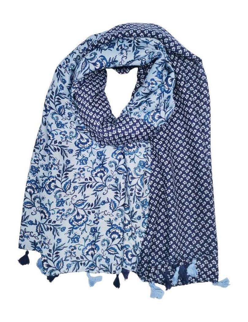 Skjerf print viskose/bomull