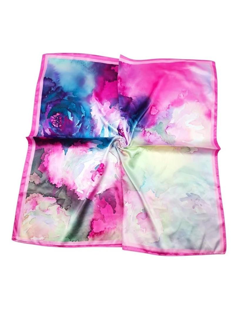 Skjerf viskose lille 70x70 flower